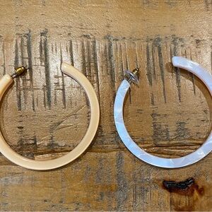 Two-Tone Hoop Earrings
